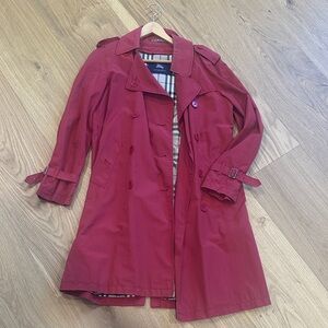 Burberry Red Women's Trench Coat